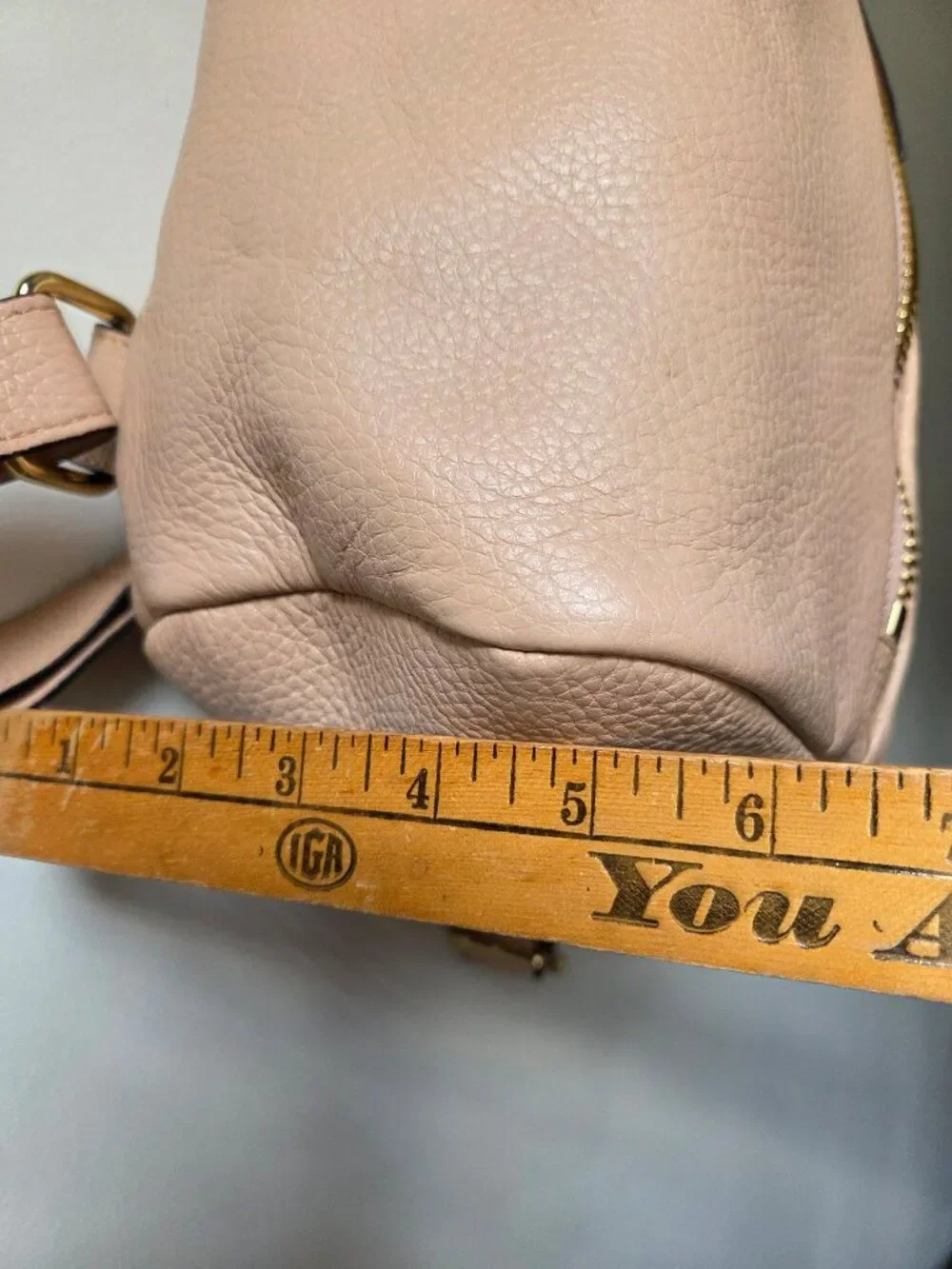 AMAZING AIMEE KESTENBERG TAMITHAT NUDE THICK GENUINE LEATHER BACKPACK M/L